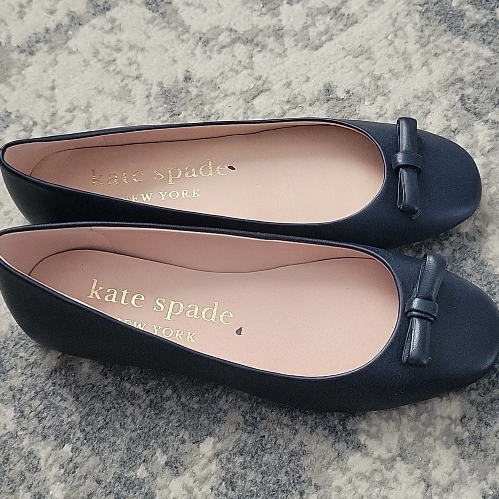kate spade navy bow ballet flats - Picture 8 of 8